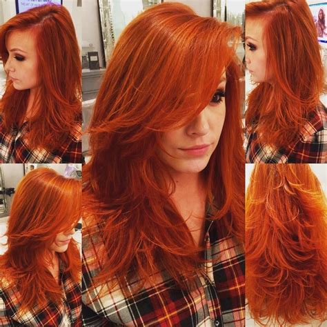 hairstyles for red long hair|medium length red hair.